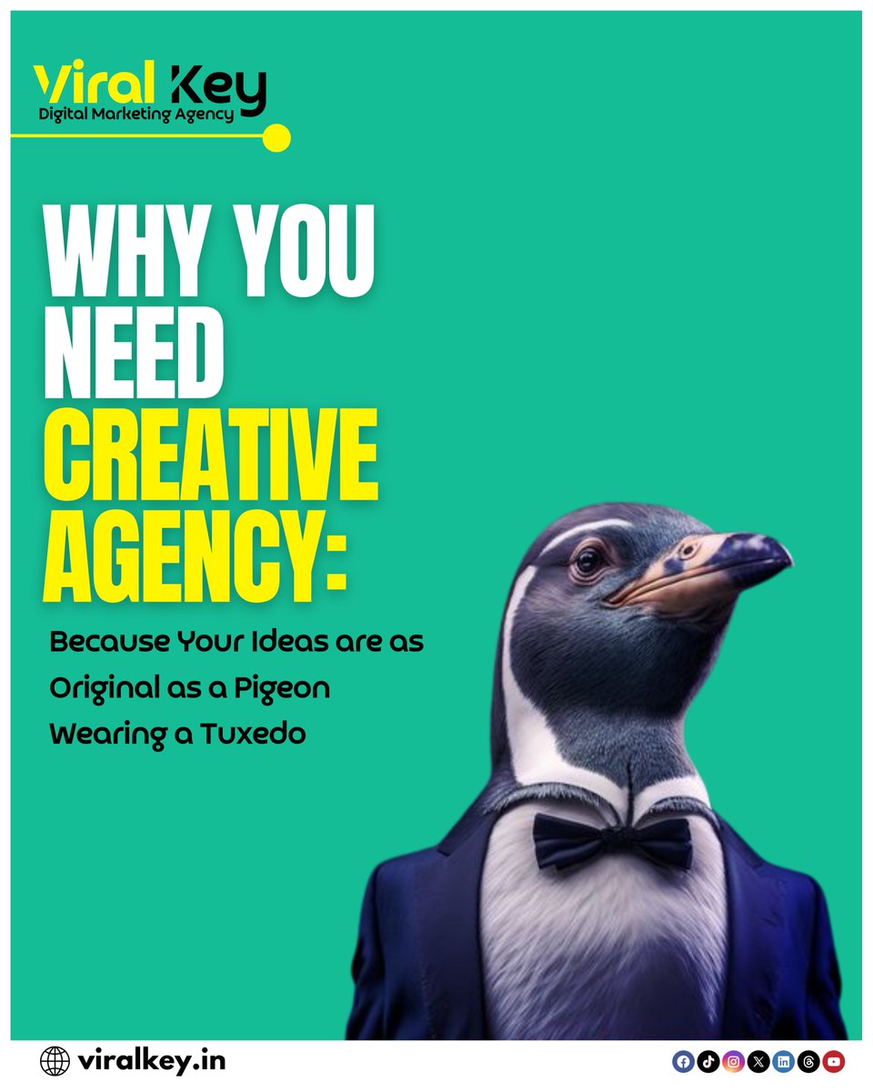 Viralkey2024's tweet image. 🎨 Why choose a creative agency?
Because ordinary gets ignored. ViralKey makes your brand stand out &amp;amp; deliver results.
💡 Don’t just exist — make an impact.

🌐 viralkey.in 

#CreativeAgency #ThinkCreative #StandOutOnline #DigitalBranding #ViralKeyIndore