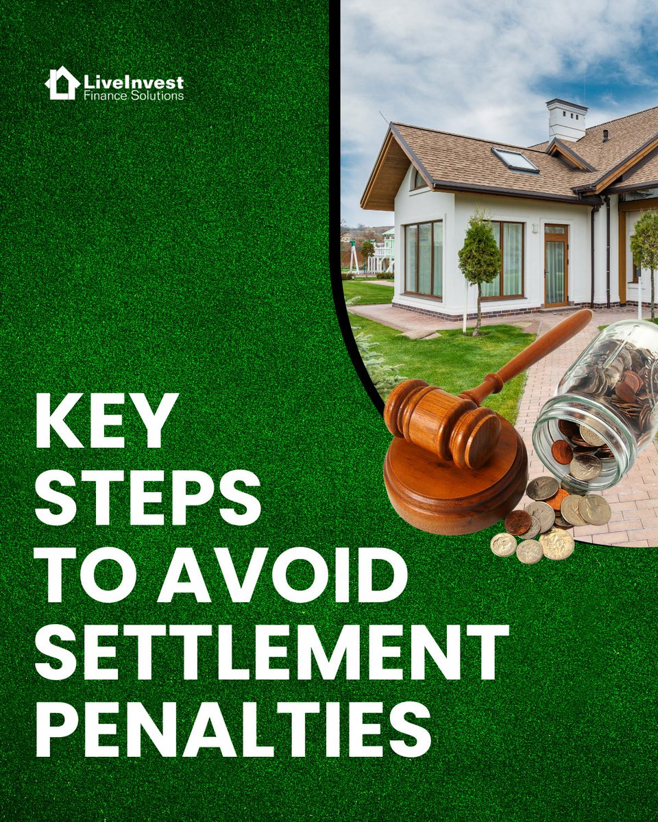 LiveInvestAus's tweet image. 💡 Stay organised to avoid costly penalties and ensure a smooth settlement.

📩 Contact LFS for a seamless and efficient settlement process.

#PropertySettlement #AvoidPenalties #RealEstateTips