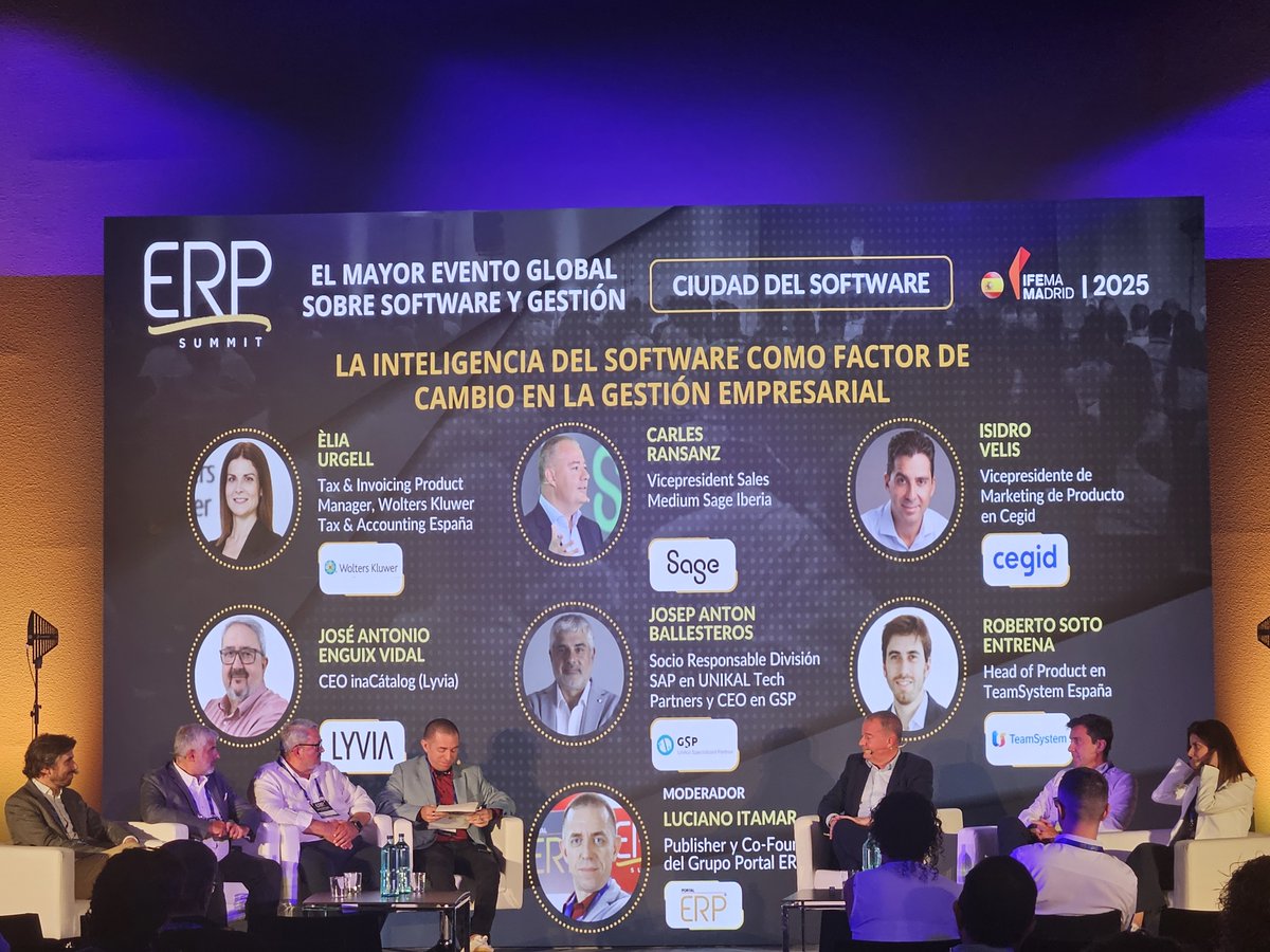 SageSpain's tweet photo. Estuvimos en el #ERPSummit España 2025, donde se habló de cómo los ERP evolucionan con inteligencia, conectividad e IA para transformar la gestión empresarial.
En #Sage impulsamos soluciones que ayudan a las empresas a crecer con confianza en su transformación digital. https://t.co/Yx7lBl3WOE