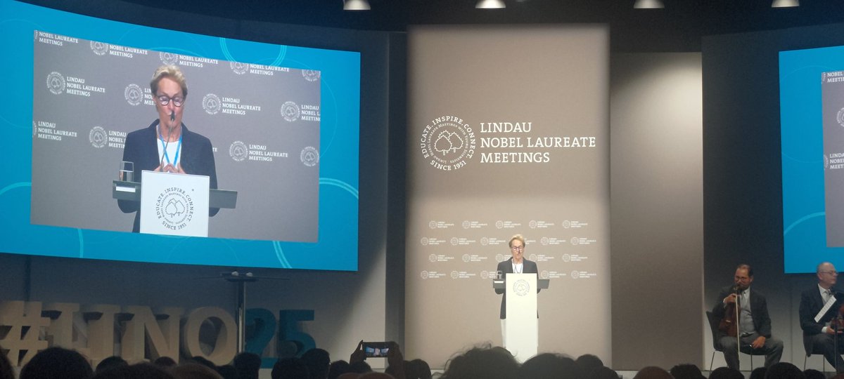 JacyTaci's tweet image. Halfway through the 74h Nobel Laureate Meeting #LINO25 in Lindau and buzzing with new ideas in #chemistry & #AI.💡 Inspiring talks, fluo-selfies with Laureates, and late-night wine chats are sparking fresh perspectives and unexpected collaborations! 🤝🔬 #MSCA #Harvard #UNIPD