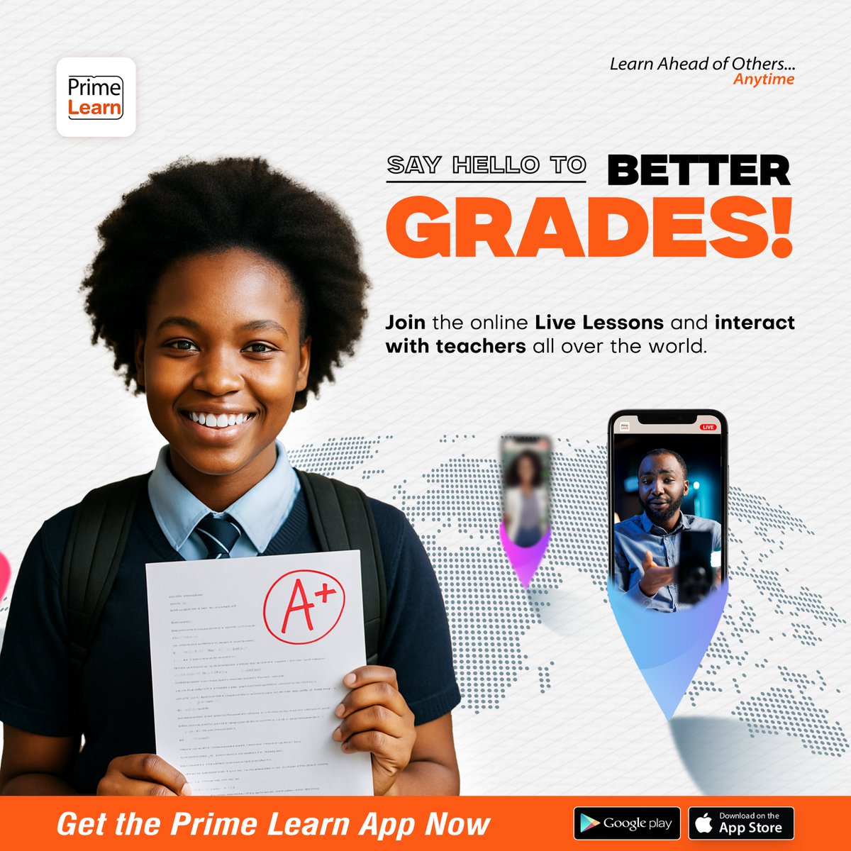 PrimelearnApp's tweet image. y Hello to Better Grades! π
Join LIVE lessons on the Prime Learn App and interact with expert teachers from around the world π.
π‘ Whether it's homework help, tough topics, or exam prep weβve got you covered!
A+ isnβt just a dream itβs your next result with Prime Learn. β