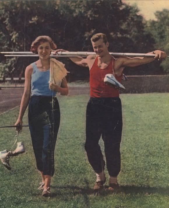 Yanis Lusis, de Finlandia, y su esposa Elvira Ozolina, de la URSS, ganadores de 4 medallas olímpicas entre Roma/1960 y Múnich/1972, y autores de 5 récords mundiales.