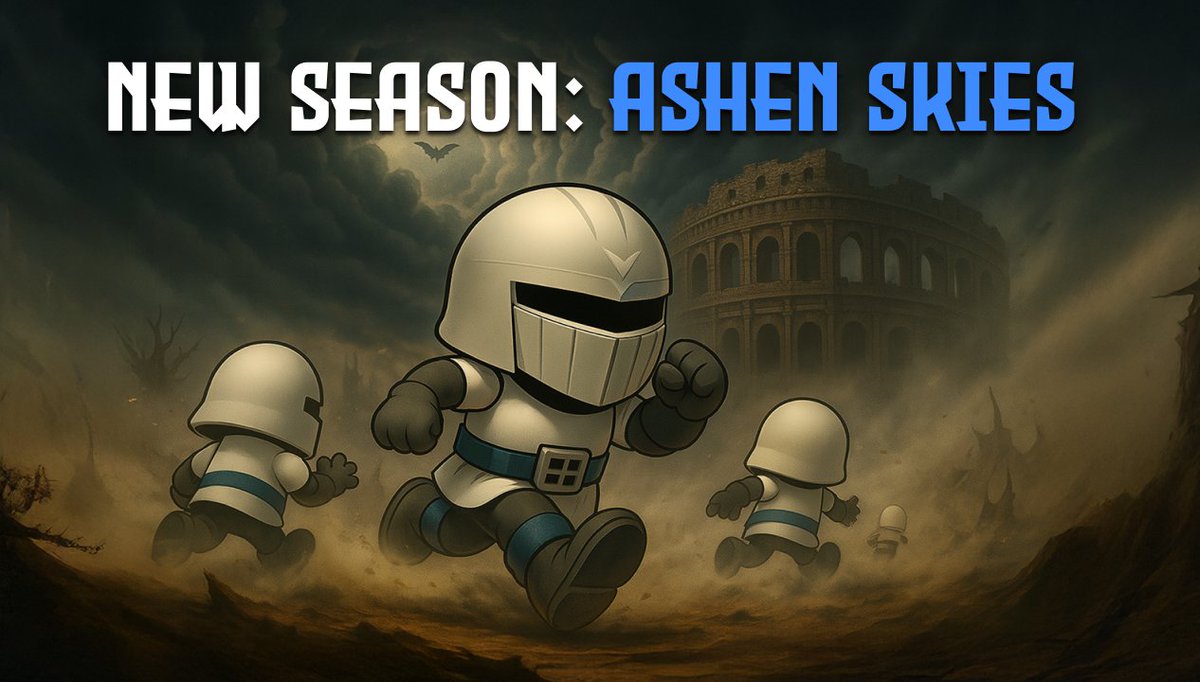 💨NEW SEASON UNLEASHED: ASHEN SKIES 💨

Ashen Skies has arrived. The sky is dark, danger is coming, and only the brave will rise. Are you ready, warriors?

🗓Start: 5 UTC July 3

Here’s what’s sparking this season:
👑  New Feature: Arena – The more rounds you conquer, the