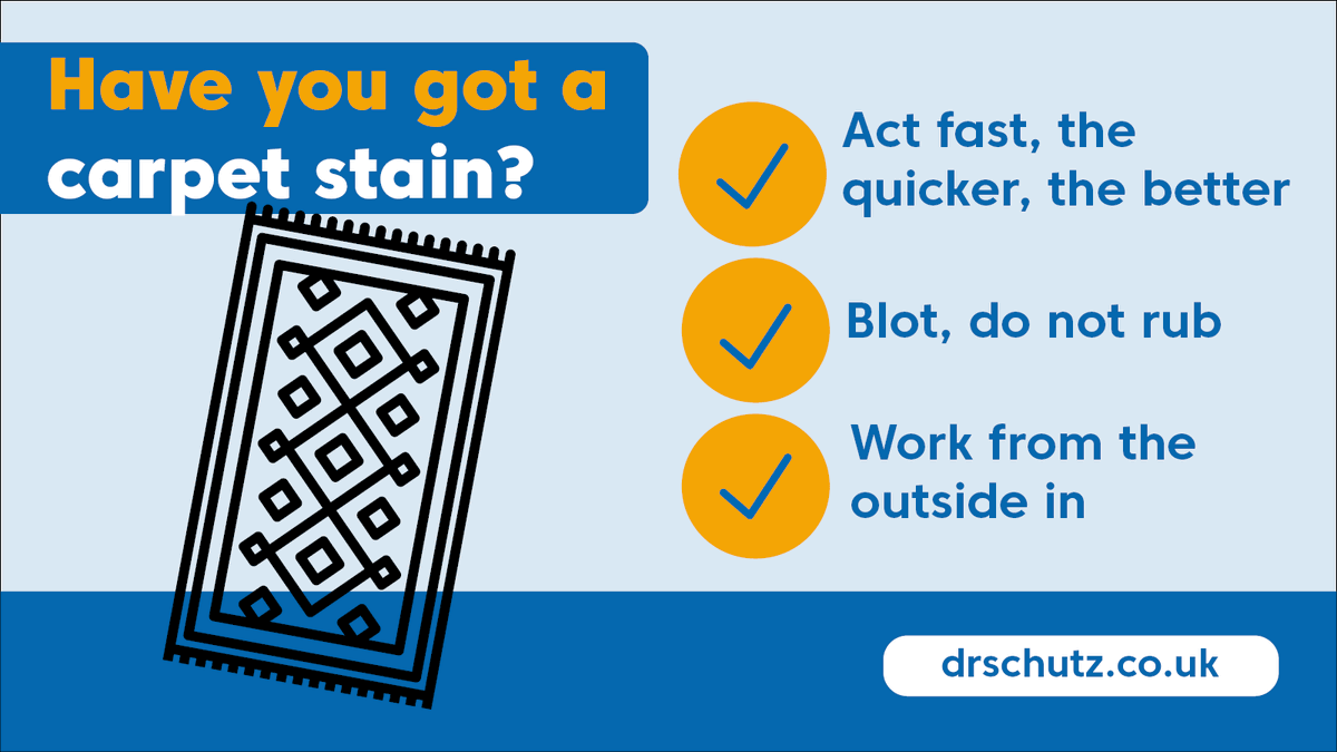 Few things ruin your day like a stubborn carpet stain: red wine, pet accidents... sound familiar?

Over the next few weeks, we’re breaking down how to get stains out of carpet using expert techniques and trusted Dr. Schutz products. 

drschutz.co.uk/remove-stubbor… 

#DrSchutzUK