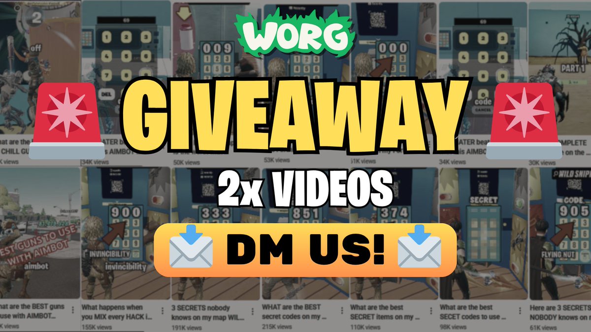 WorgIndustries's tweet image. 🚨GIVEAWAY🚨

We will be raffling x2 VIDEOS on 4 of our social media accounts about YOUR Fortnite Maps for 2 winners.🏆

Do you want to participate and win?❓

 - Like this post + RT♻️(required) ✅
 - Follow @WorgIndustries (required) ✅
 - Comment "done" ✅

Ends on July 10th❗️