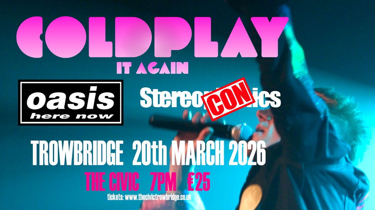 🎸 Tribute Triple Bill is returning!

Enjoy an epic night with Coldplay It Again, Oasis Here Now, &amp; StereoCONics on Fri 20 Mar 2026. 🎤

👉 Tickets: tinyurl.com/mr395j85

Don’t miss this unforgettable night of iconic anthems!

#TributeTripleBill #LiveMusic