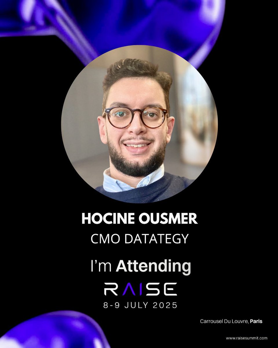 📢 Exciting news! I’ll be attending the <a href="/RaiseSummit/">RAISE Summit</a> .

🗓 8 &amp; 9 July.
📍 Carrousel du Louvre, Paris.

The biggest #European event dedicated to sovereign, responsible, and inclusive AI.

Feel free to DM me if you’re attending too , always happy to connect!