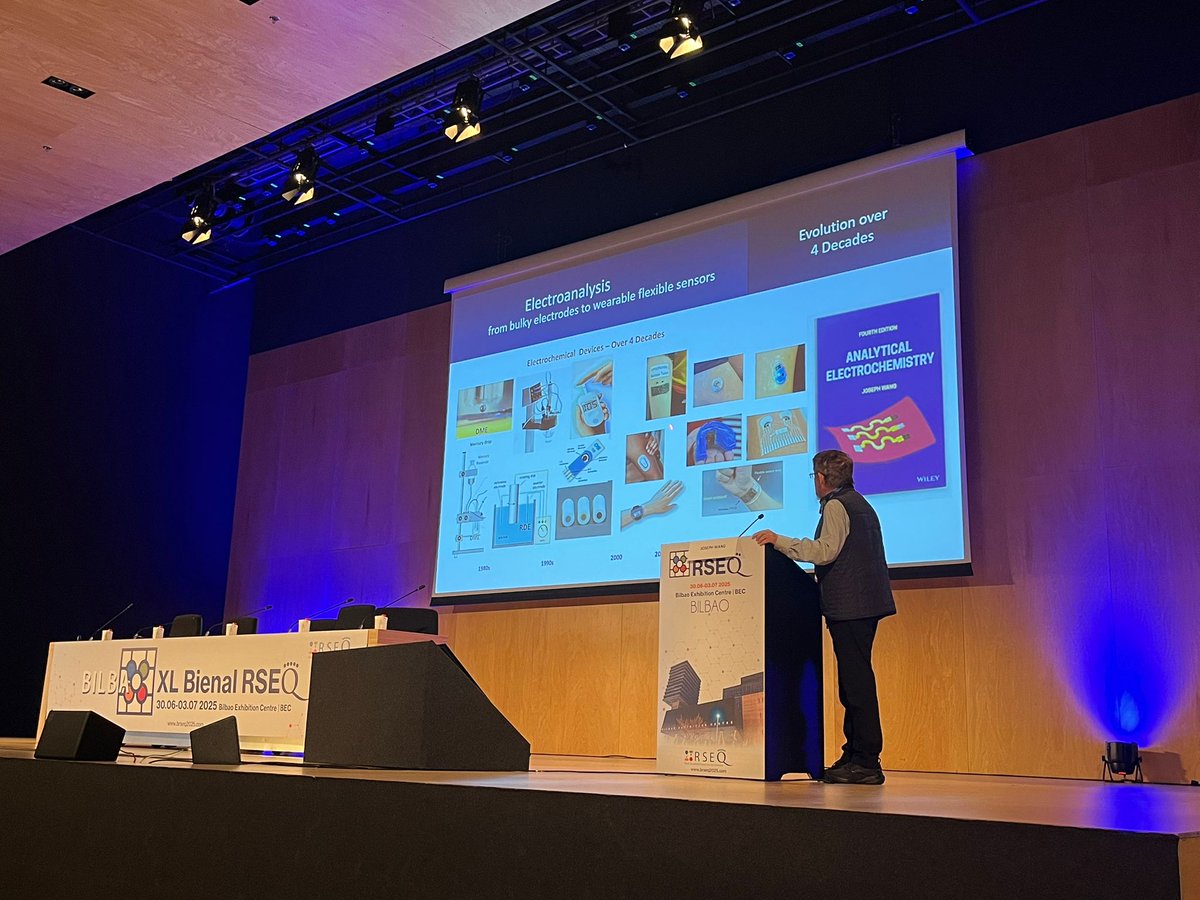 XL Reunión Bienal de la RSEQ - Bilbao, 2025 (@bienalrseq2025) on Twitter photo ā Next up in our plenary sessions at #BQB2025, Joseph Wang <a href="/JWangnano/">Joe Wang</a> <a href="/ucsd_iem/">UC San Diego Institute of Engineering in Medicine</a>
Join us for a fascinating talk on wearable sensor platforms for comprehensive health monitoring. Cutting-edge science at the interface of chemistry, technology & healthcare!
<a href="/RSEQUIMICA/">RSEQ</a> <a href="/BEC_Bilbao/">BEC</a> ā Next up in our plenary sessions at #BQB2025, Joseph Wang <a href="/JWangnano/">Joe Wang</a> <a href="/ucsd_iem/">UC San Diego Institute of Engineering in Medicine</a>
Join us for a fascinating talk on wearable sensor platforms for comprehensive health monitoring. Cutting-edge science at the interface of chemistry, technology & healthcare!
<a href="/RSEQUIMICA/">RSEQ</a> <a href="/BEC_Bilbao/">BEC</a>