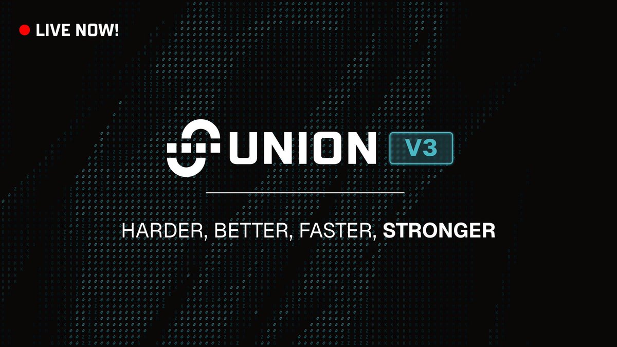 realAbidHossain's tweet photo. 🚨 UNION V3 IS LIVE!
Harder 💪 Better ⚙️ Faster ⚡ 
Stronger 🧱
Here’s what’s new from @union_build

1️⃣ New chains ⛓️
2️⃣ New features 🛠️
3️⃣ Better UX 🎨
4️⃣ Same mission: build the best cross-chain infra 

Union devs don’t miss. V3 just raised the bar. Let’s go. 🚀

#DeFi #unionv3 #CryptoHustle
#AirdropHunt #Yappers