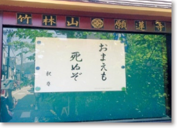 「輝け！お寺の掲示板大賞2025」は9月30日までXとインスタグラムで作品を募集しています。 #お寺の掲示板大賞2025 をつけての投稿をお待ちしています。本日ご紹介するのは2018年（第1回）の大賞作品です。寺院名 願蓮寺 撮影者 <a href="/10com_nj/">中田 絢子 🥳 nakata junko</a>  bdk.or.jp/kagayake2025/