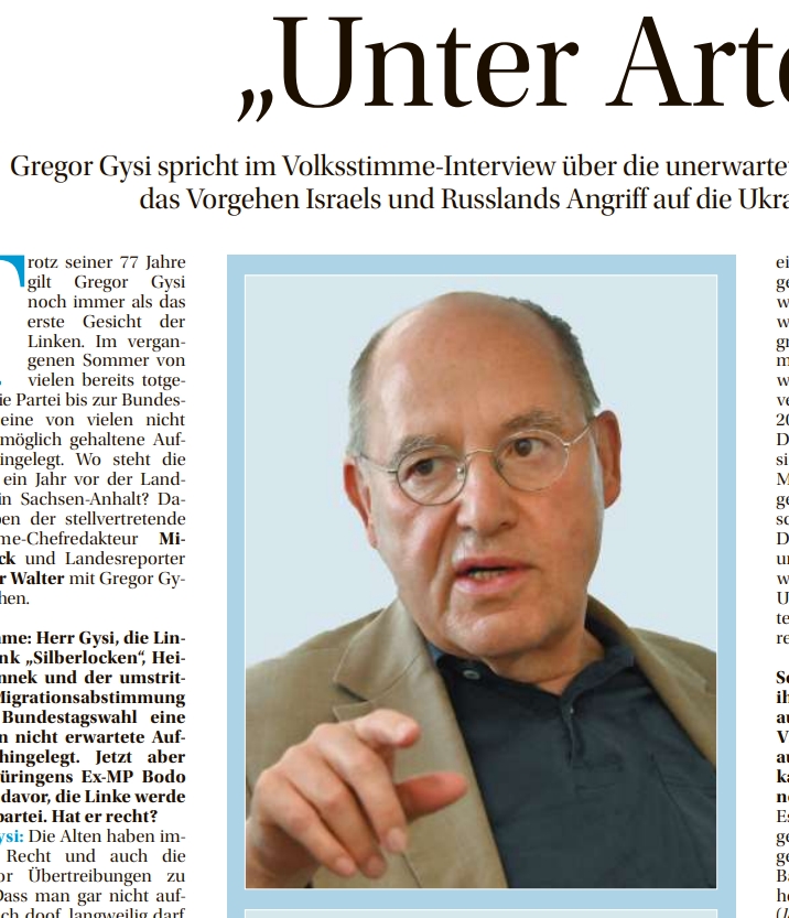 EichlerHagen's tweet image. Waffenstillstand? "Das wollte die Regierung in Kiew aber nicht."
Krieg ist, weil die Ukraine es so will. Die bekannte Täter-Opfer-Umkehr von Gregor Gysi, heute im Interview mit der @Volksstimme.