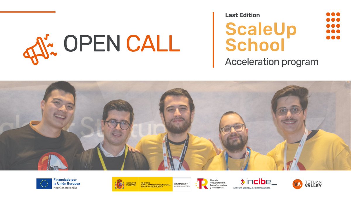 If your startup already has traction, clients, and a product, there’s still time to join #ScaleUpSchool, with collaboration of <a href="/INCIBE/">INCIBE</a>

🚀 For startups ready to scale

🤑 Completely free

💡 Build a solid growth strategy

Apply before August 25 👉 tetuanvalley.com/aceleracion-ci…