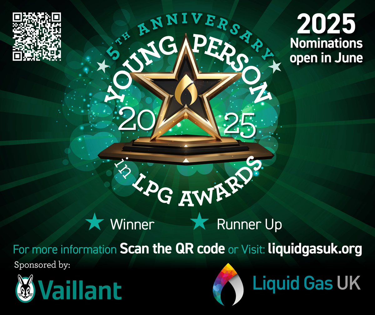 Liquid Gas UK (@liquidgasuk) on Twitter photo We’re on the hunt for the next Young Person in LPG of the Year + Runner-Up award, sponsored by <a href="/vaillantuk/">Vaillant UK</a>. Know someone aged 35 or under making a real impact? Nominate them today! 🔥 #LPG #YoungTalent #RenewableFuture #YPiLPG
liquidgasuk.org/news/young-per… We’re on the hunt for the next Young Person in LPG of the Year + Runner-Up award, sponsored by <a href="/vaillantuk/">Vaillant UK</a>. Know someone aged 35 or under making a real impact? Nominate them today! 🔥 #LPG #YoungTalent #RenewableFuture #YPiLPG
liquidgasuk.org/news/young-per…