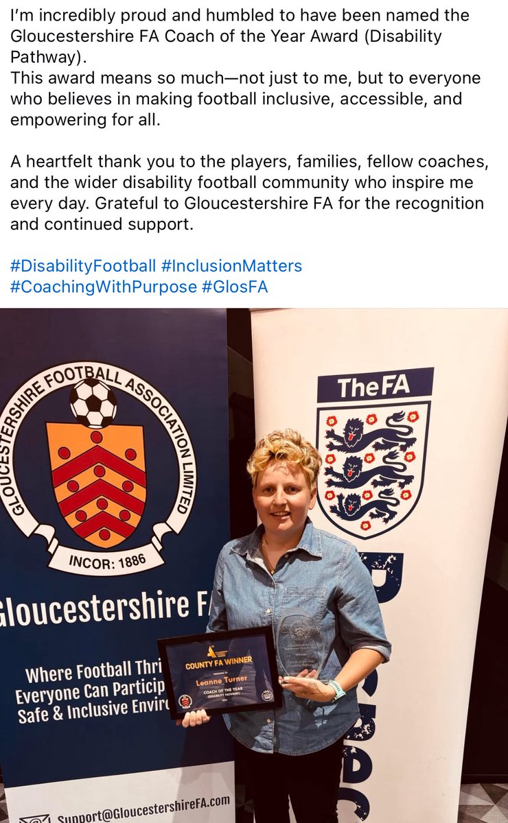 About Last night… ❤️
<a href="/GlosFA/">Gloucestershire FA ⚽</a> Grassroots awards evening.