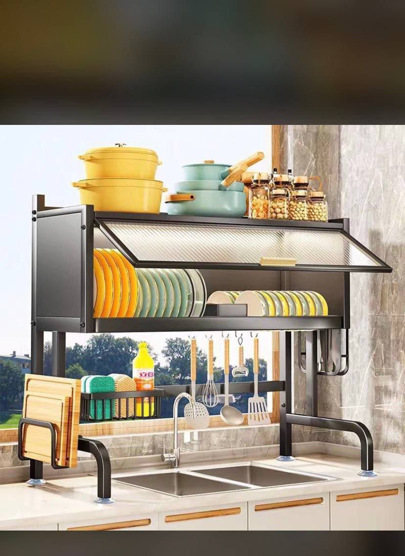 Ozavize100's tweet photo. Over the sink Dish Rack with cover 

85cm ₦55,000.

#Priceslash, Awoof deal https://t.co/yZ4YiLvMX7