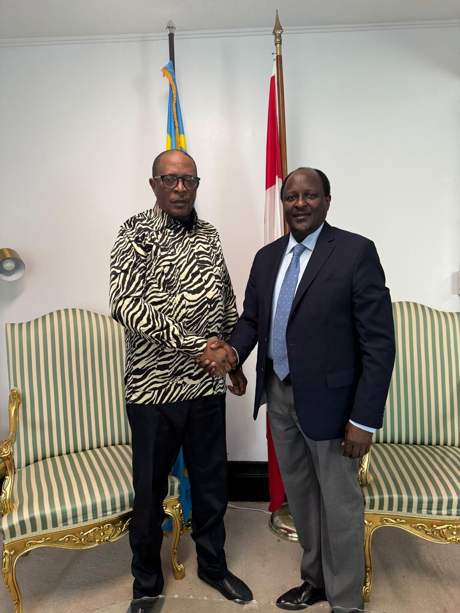 🇨🇩🤝🇹🇿 Mercredi, l'amb. <a href="/joska_kabongo/">KBG</a> a eu l’honneur de recevoir Son Excellence Joseph Edward Sokoine, H. C. de Tanzanie, rencontre qui renforce les liens fraternels et la coopération bilatérale entre nos deux nations, pour un avenir commun de paix &amp; de développement durable.