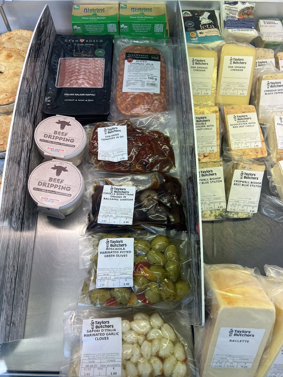 taylorsbutchers's tweet photo. Check out our Deli section we have a good variety of cheese available &amp; we have some cured meats &amp; olives,onions, garlic cloves &amp; sundried tomatoes https://t.co/uMfrcZ19av
