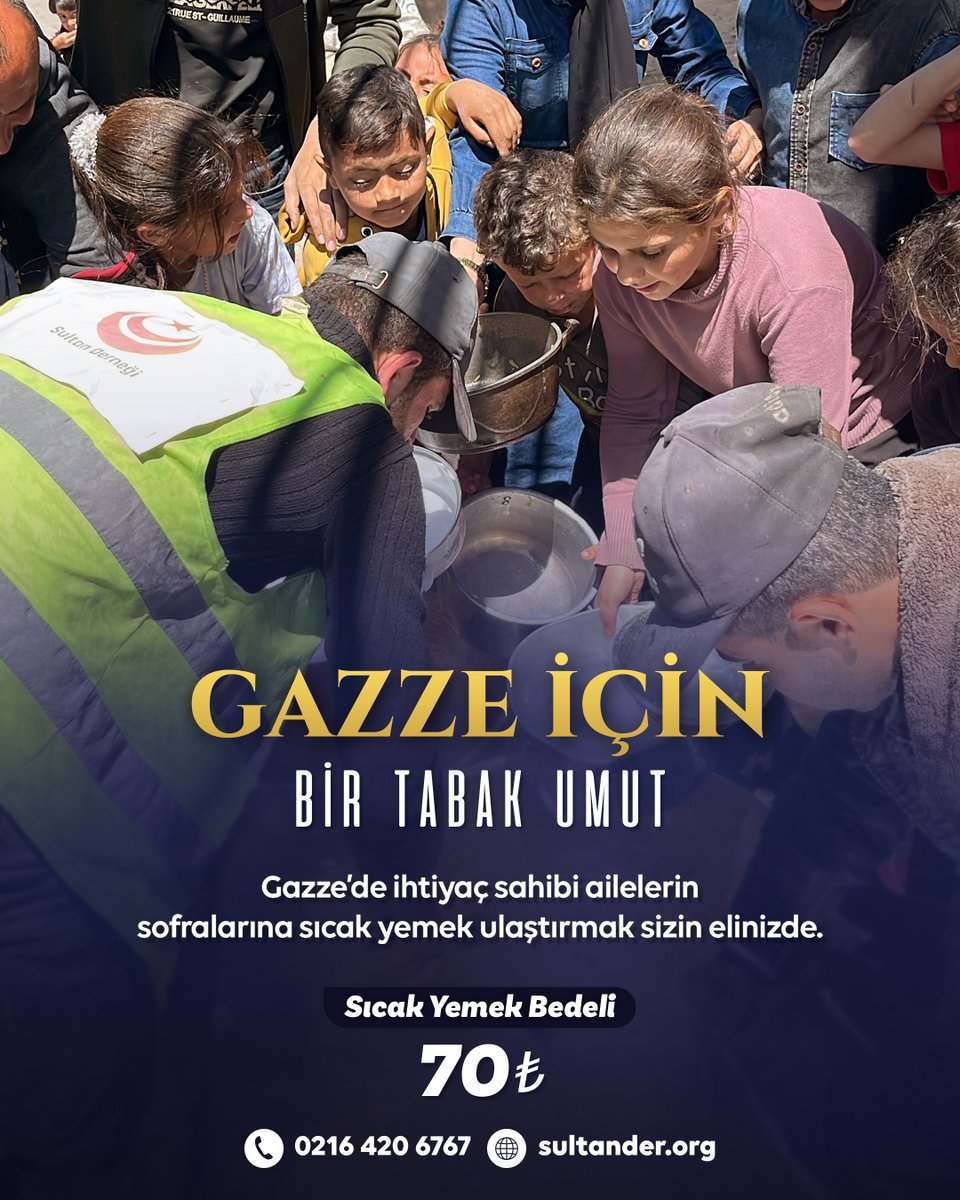 🍛Gazze İçin Bir Tabak Umut!

Bir lokma ekmek, bir yudum su; orada bir hayat demek. Siz de bu iyilik kervanına katılarak sofralarına umut, kalplerine huzur olabilirsiniz.

Destek verin, Gazze’ye nefes olalım.

Bir Sıcak Yemek Bedeli: 70₺

🌐sultander.org
📞0216 420 67