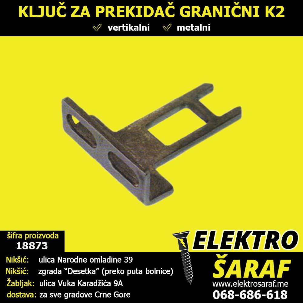 ELEKTROSARAF's tweet image. 🟡 KLJUČ ZA PREKIDAČ GRANIČNI K2 🟡
tinyurl.com/2s4zxd8x
#prekidač #prekidači #granični #krajni #vertikalni #ključ #ključevi #metalni #Nikšić #Žabljak #CrnaGora #elektromaterijal #elektro #rasvjeta #LEDrasvjeta #šrafovskaroba #brave #alati #boje #ELEKTROŠARAF #TRGOTEHNA