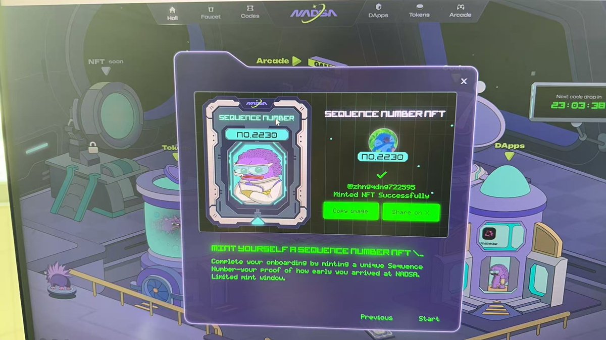 zhngqdng722595's tweet image. I Just minted my Sequence Number NFT from @0xNADSA 🔥  
Proud to be part of the @monad_xyz ecosystem.  
Big thanks to the team — every number has meaning, and I’ll carry mine forward.

#Monad #NADSA #SequenceNumber #AirdropEligible