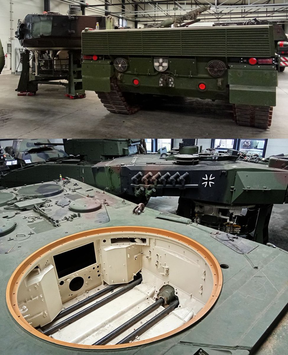 DasPanzermuseum's tweet image. Plug & Play ist nicht ganz so einfach bei über 60 Tonnen, aber es geht voran: Heute werden der Turm und Wanne des Leopard 2 A6 erstmals verheiratet. Der Panzer geht dann noch für ca. 3 Monate raus, um für die Ausstellung fertig gemacht zu werden und kommt dann im Herbst ins DPM.
