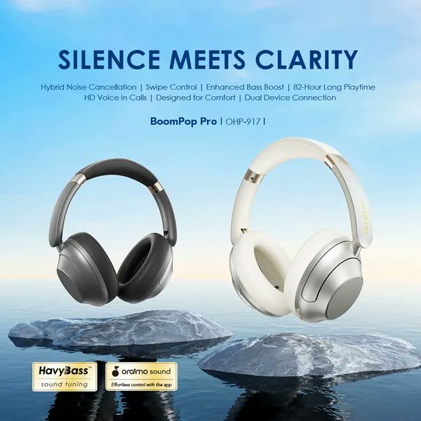 With Oraimo BoomPop Pro, you're not just listening — you're inside the music. 🎧🔥
Every beat drops deeper. Every sound hits richer.

• Deep, booming bass 🎵
• Rich, layered sound quality 🎶
• Comfortable over-ear fit for long sessions 😌

Price: 58,000

Use promo code