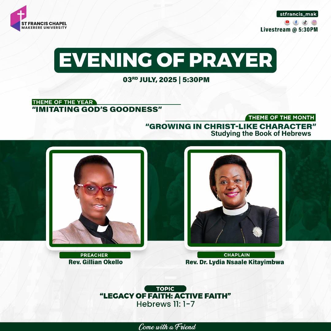 Praise God brethren, Join us this Thursday from 5:30PM-7:00PM  as we worship and pray together as a family. God  bless you.