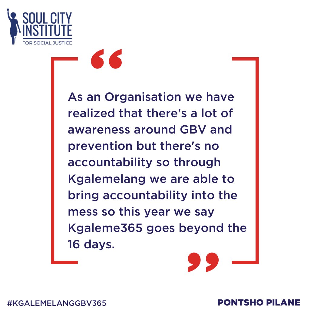 What is #KgalemelangGBV365? It’s more than a hashtag. It’s a movement to interrupt everyday violence. soulcity.org.za/news-events/kg…