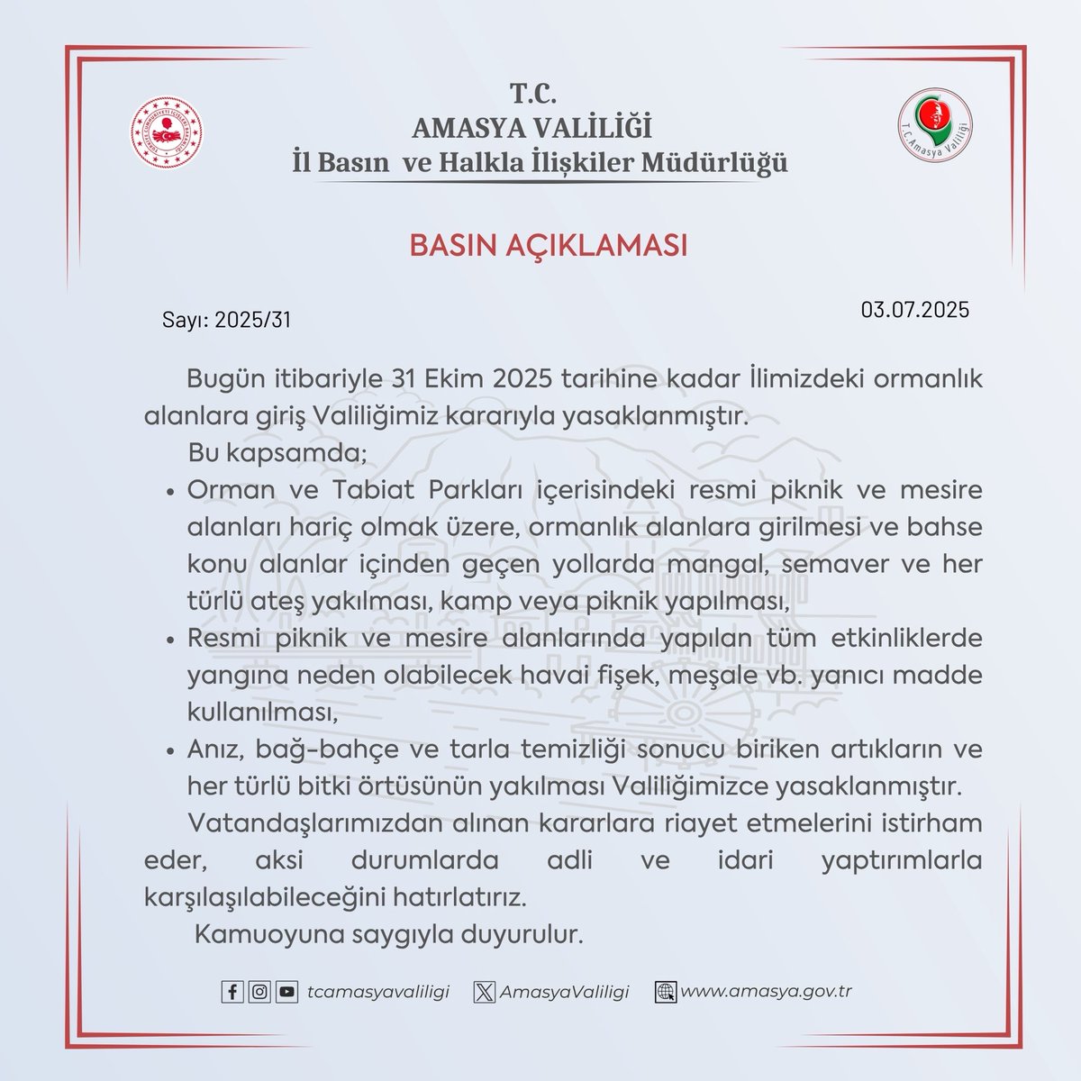 📌 Basın Açıklaması - 2025/31
