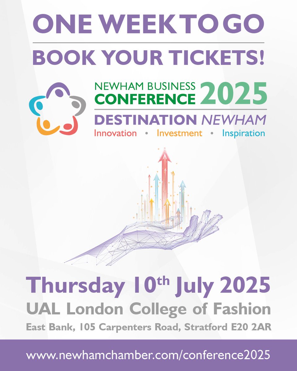 newhamchamber's tweet photo. With only 1 week to go, have you booked your tickets
Building on the success of Newham’s previous conferences, this year’s Conference is bigger and better.
For more information visit: https://t.co/yC7qveWfFb
#newham #nbc25 #conference #innovation #investment #inspiration https://t.co/vKRWvxS2ci