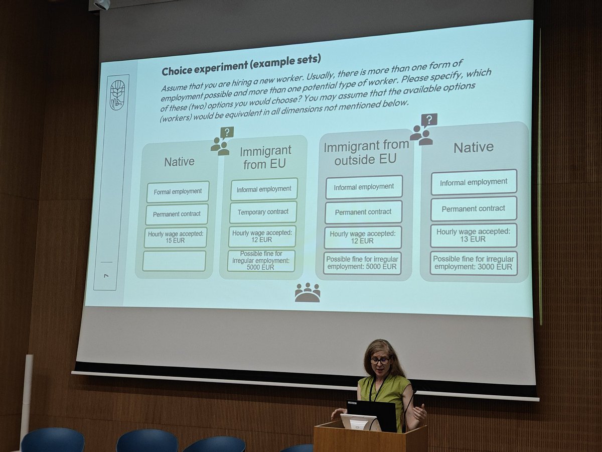 Ania Janicka is presenting our joint paper (with <a href="/AgnieszkaFihel/">Fihel Agnieszka</a> and Pascal Becker) on employers' preferences for regular and irregular employment in F2F sectors. Of course, as part of the Dignity Firm project. The full paper is on its way. Stay tuned!
<a href="/CMR_Warsaw/">CMR_Warsaw</a> <a href="/Radboud_Uni/">Radboud University</a>