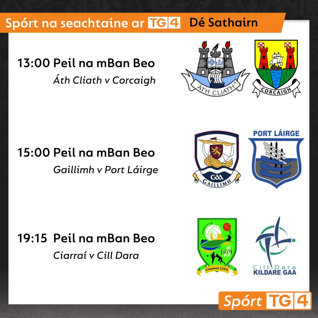 SportTG4's tweet photo. Spórt na Seachtaine ar @TG4TV 📺 

#TDF #GAA #LGFA #TourDeFrance https://t.co/Y1Et32wWtj