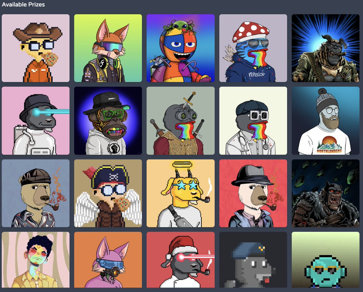 Pepe Gods Solana (@pepegodssol) on Twitter photo Max reloaded our PEPEverse Lootbox!!
Some awesome NFTs by
<a href="/LunardollzNft/">✨The LunarVerse ☄️</a>
<a href="/FluxInc_/">Flux Inc.</a>
<a href="/northlandersnft/">The Northlanders</a>
<a href="/The_FoxClub/">The Fox Club</a>
<a href="/ZombabieZ_nft/">ZombabieZ NFT</a>
<a href="/AbsurdArtApes/">Absurd Apes (1%)</a>
<a href="/GrinGang_/">Grin Gang</a>
<a href="/afelxyz/">AFEL</a>
Pretty good ODDS on winning as well! Next reload will be even more better 🔥
pepegods.lunarverse.app/lootbox Max reloaded our PEPEverse Lootbox!!
Some awesome NFTs by
<a href="/LunardollzNft/">✨The LunarVerse ☄️</a>
<a href="/FluxInc_/">Flux Inc.</a>
<a href="/northlandersnft/">The Northlanders</a>
<a href="/The_FoxClub/">The Fox Club</a>
<a href="/ZombabieZ_nft/">ZombabieZ NFT</a>
<a href="/AbsurdArtApes/">Absurd Apes (1%)</a>
<a href="/GrinGang_/">Grin Gang</a>
<a href="/afelxyz/">AFEL</a>
Pretty good ODDS on winning as well! Next reload will be even more better 🔥
pepegods.lunarverse.app/lootbox