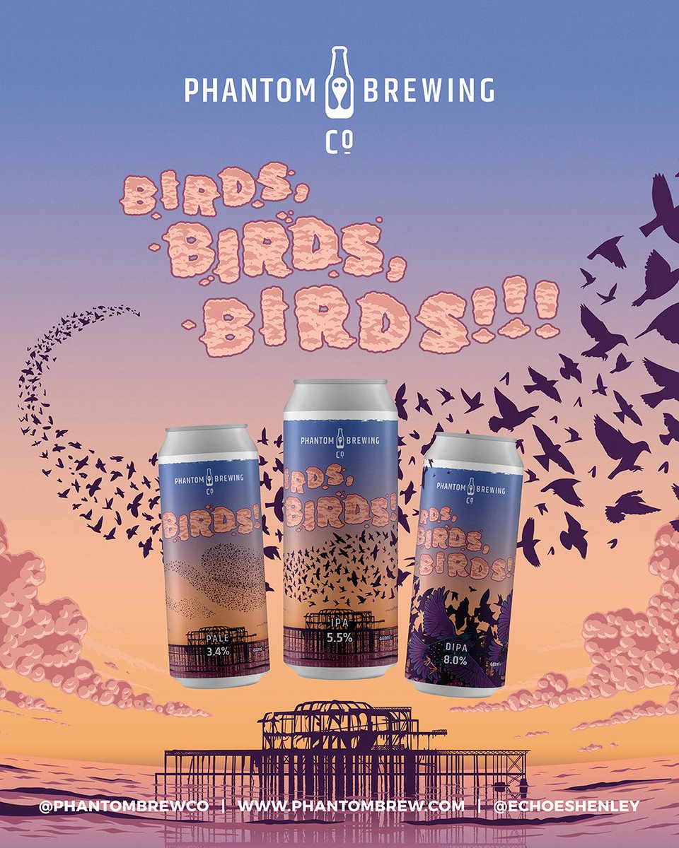 🐦‍⬛🐦‍⬛🐦‍⬛ BIRDS, BIRDS, BIRDS!!!🐦‍⬛🐦‍⬛🐦‍⬛

The final release in our latest trilogy of beers, Birds, Birds, Birds!!! Ramping up the ABV with each release, to follow the Pale and IPA, this is the DIPA. Layers of aromatic passion fruit, ripe mango and juicy melon.