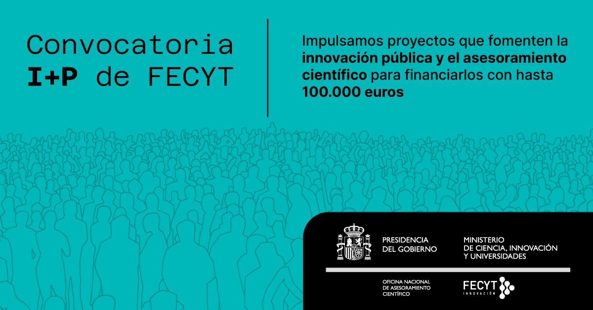 💻 ¡Apúntate ya a las dos sesiones informativas 'online' de la nueva edición de la 'Convocatoria I+P'!

🗓 Miércoles, 16 de julio de 2025, de 10:00 a 11:00h
🗓 Miércoles, 10 de septiembre de 2025, de 10:00 a 11:00h

➕ Info y registro: convocatoriaip.fecyt.es/infoday