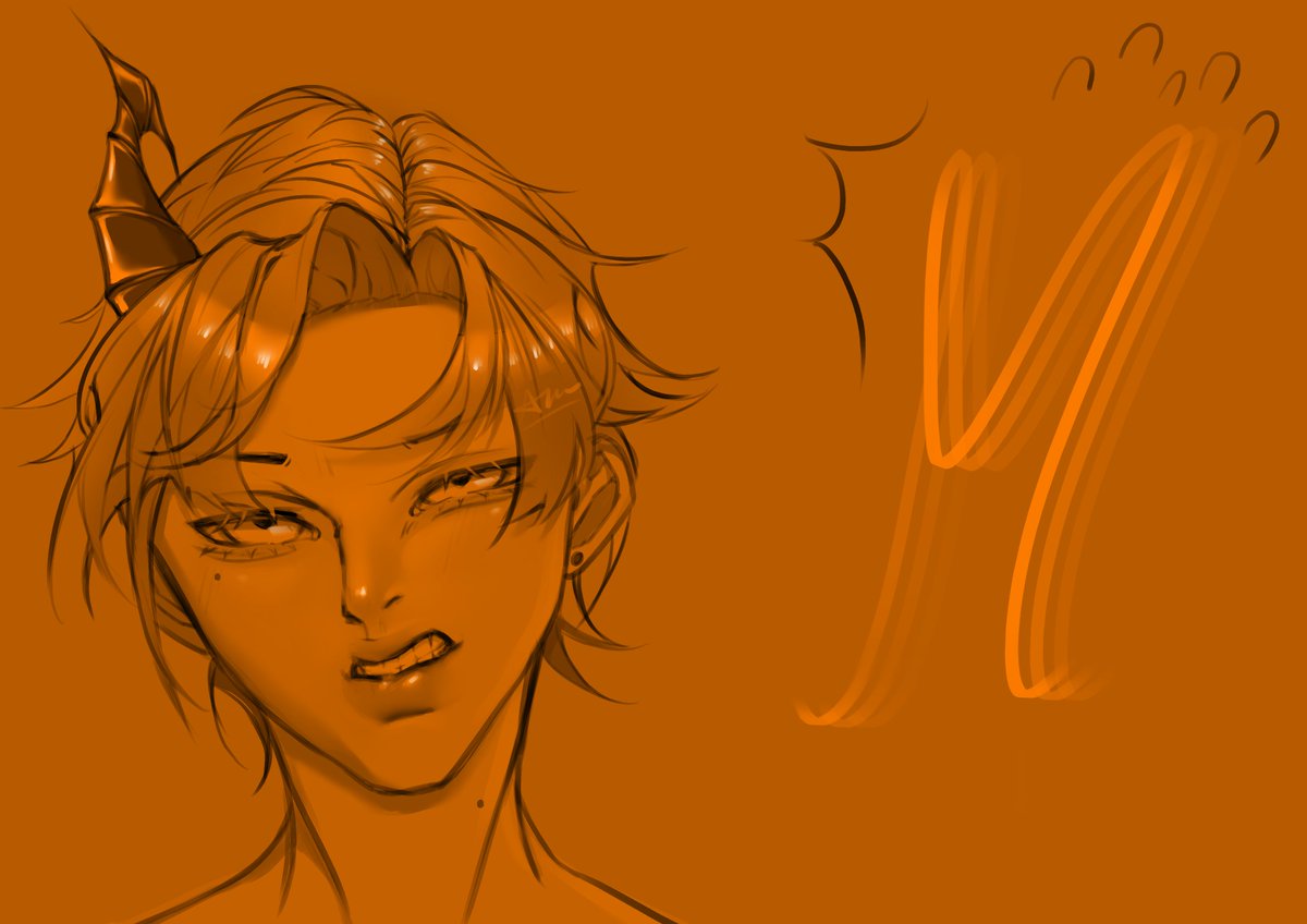 Azureletter's tweet image. Even as a beginner, I&apos;ve always preferred thick lineart over scratchy, disconnected thin lines. It adds more depth imo😅
#ArtistsonX #Digitalart #OC #Artshare