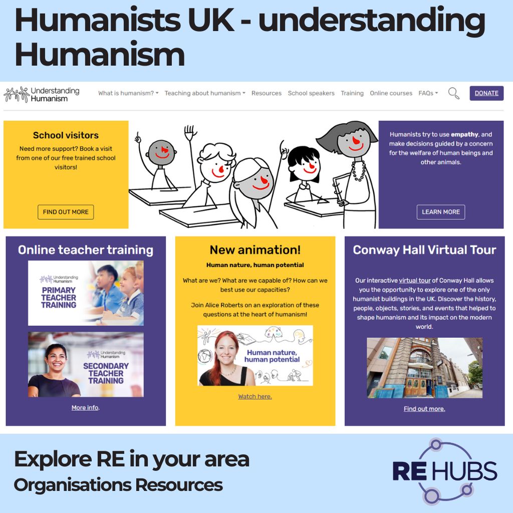 We have a huge range of resources available on #ReHubs.  There are lesson plans, PowerPoints, worksheets and games to support your classroom teaching. 

This resource 🔗understandinghumanism.org.uk

To explore all the resources on #ReHubs  🔗bit.ly/4knZ3yc