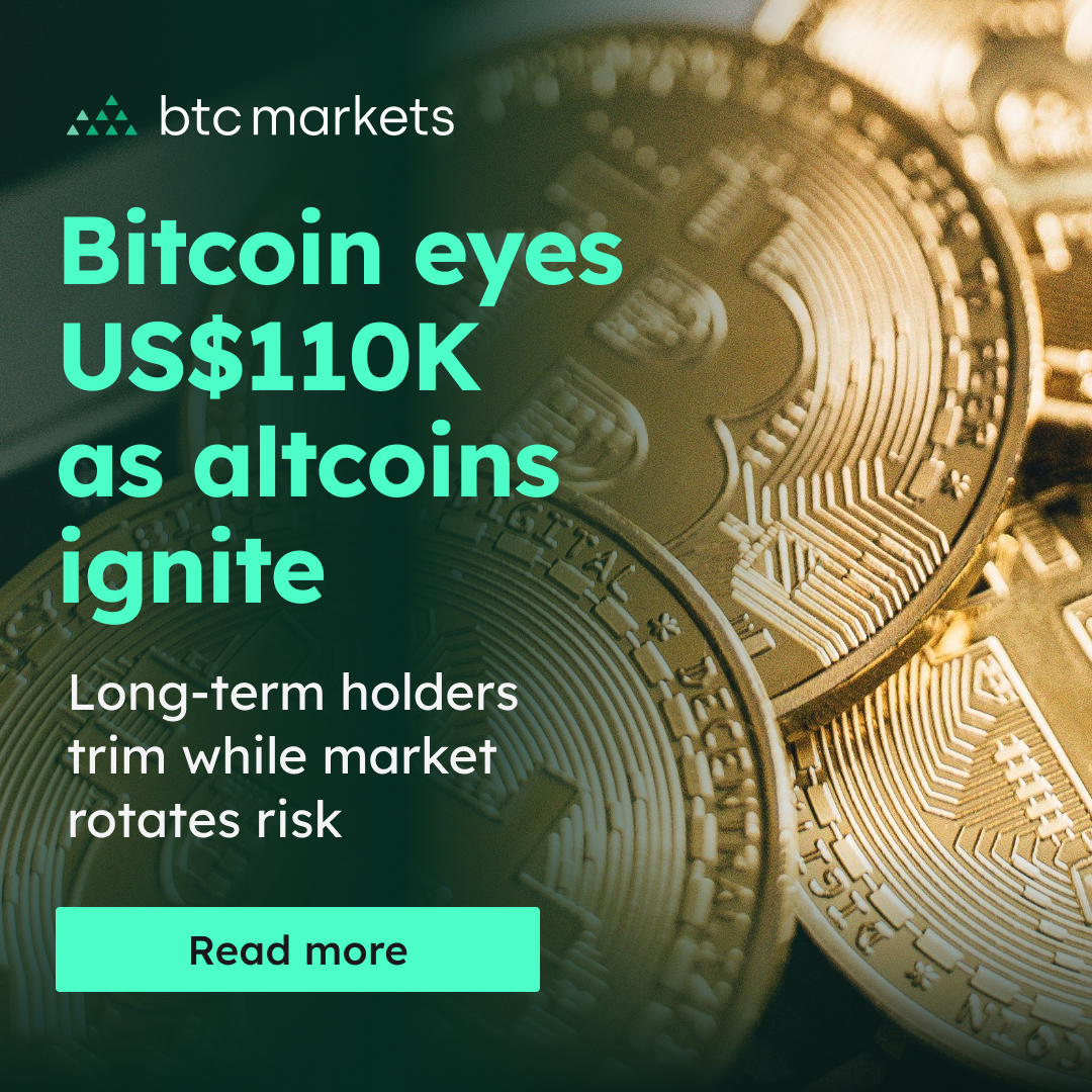 BTCMarkets's tweet photo. Bitcoin retests US$110K as ETFs keep flowing and altcoins finally move. Long-term holders are starting to sell. Watch this zone closely.

Read more: https://t.co/vycfIlL4Hz https://t.co/LEpdIFKPMf