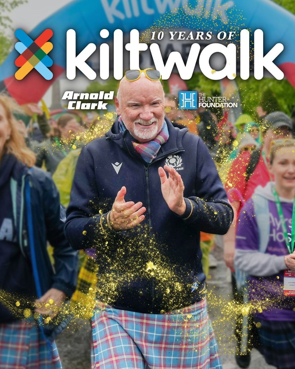 10 years of Kiltwalk Kindness powered by <a href="/SirTomhunter/">Sir Tom hunter</a> and The Hunter Foundation ❤️

210,000 Kiltwalkers together with The Hunter Foundation have raised a grand total of £55.6 million for 4,000 charities across Scotland since 2016.

#ThankYou