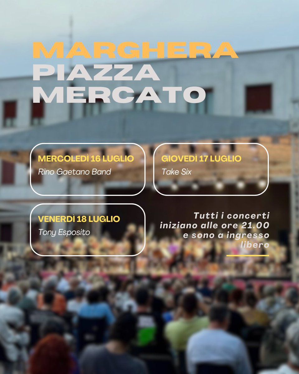 🎶 A luglio #Venezia si riempie di musica e atmosfere uniche sotto le stelle!

🎼 Dal centro storico alla terraferma, il programma prevede eventi con artisti e orchestre di rilievo, offrendo serate di musica aperte a tutti.

📅 Si parte oggi in #PiazzaSanMarco con il concerto di