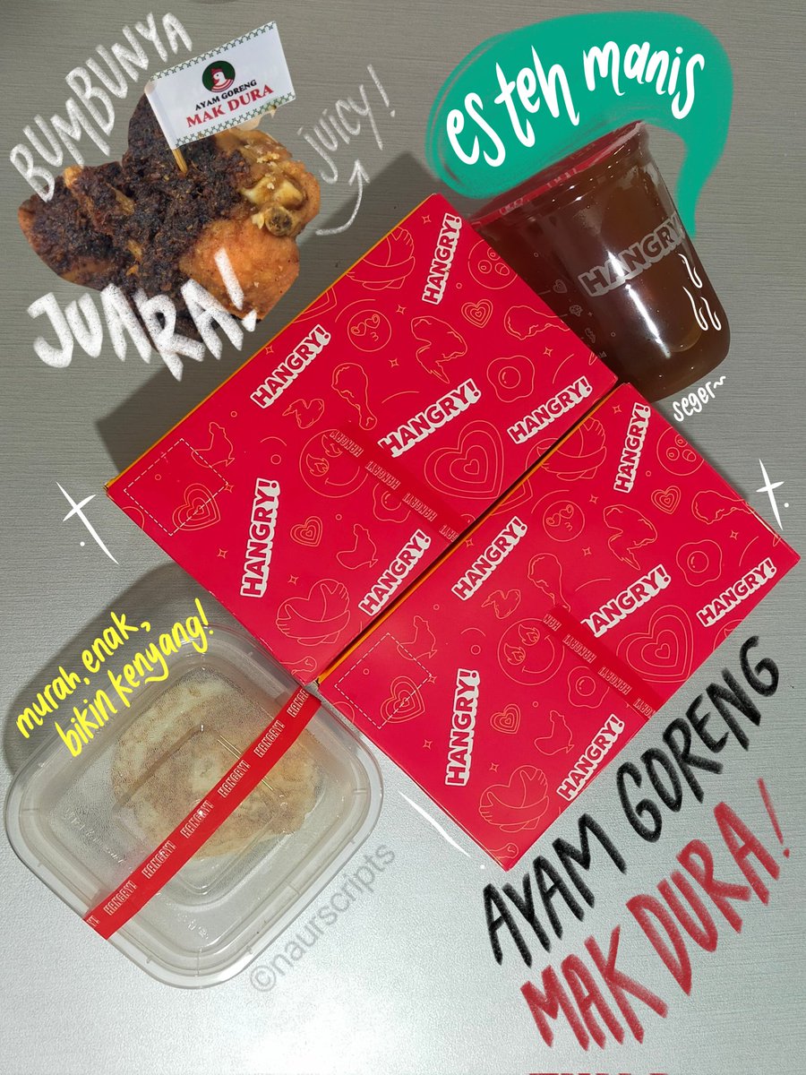 𝓡ere (@naurscripts) on Twitter photo HAAA kenapa aku baru tau ada ayam bumbu maduraa😭plisss ini enak bangeet! habis sharing, temen kantorku pada sukaak🥹 sambel + bumbunya NENDANG MAKNYOSS😋
must try bgt nih menu ayam goreng Mak Dura <a href="/hangry_id/">Hangry Indonesia</a> udh ngenyangin, ENAK LAGI! klo aku beli di tinyurl.com/ayamgorengmakd… HAAA kenapa aku baru tau ada ayam bumbu maduraa😭plisss ini enak bangeet! habis sharing, temen kantorku pada sukaak🥹 sambel + bumbunya NENDANG MAKNYOSS😋
must try bgt nih menu ayam goreng Mak Dura <a href="/hangry_id/">Hangry Indonesia</a> udh ngenyangin, ENAK LAGI! klo aku beli di tinyurl.com/ayamgorengmakd…