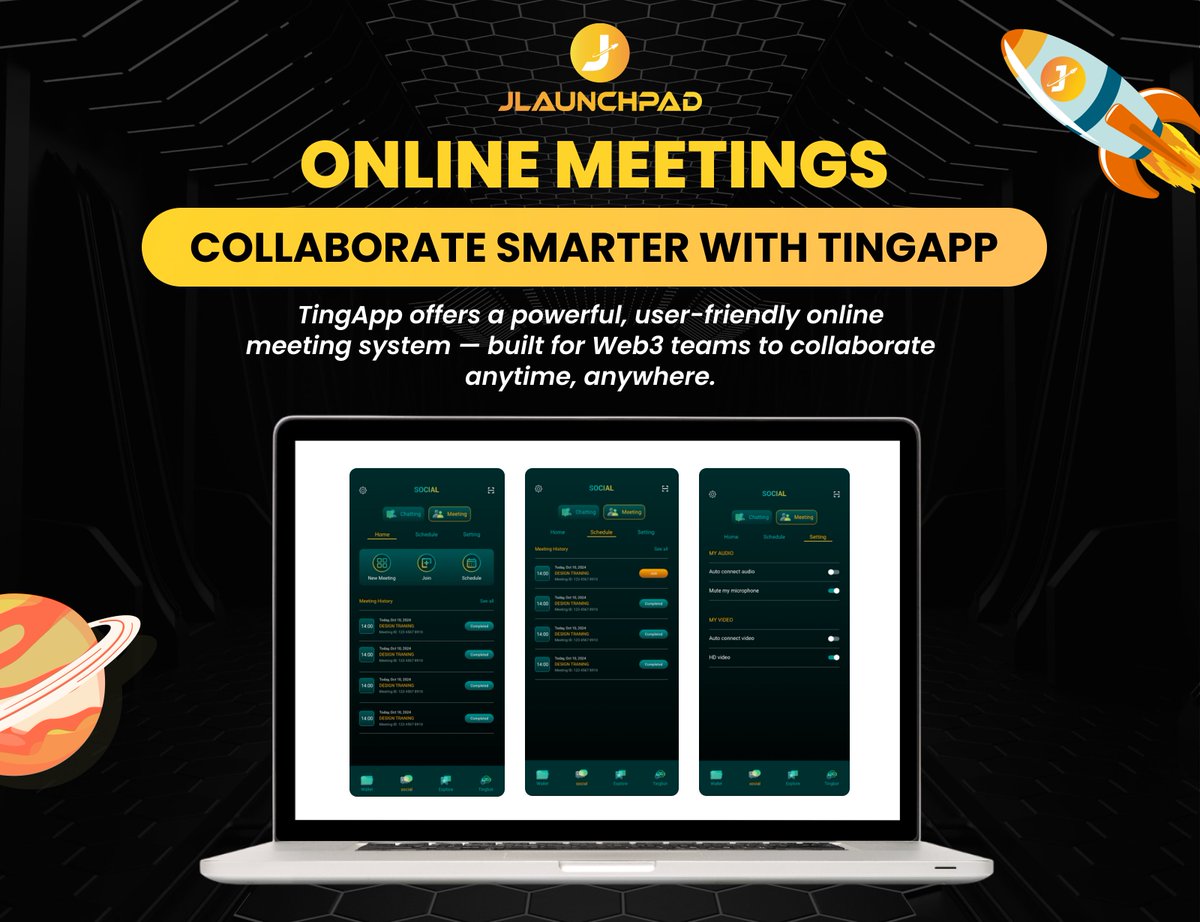 🖥 Online Meetings on TingApp!

TingApp offers a powerful, user-friendly online meeting system — built for Web3 teams to collaborate anytime, anywhere.

📲 Available on iOS &amp; Android
👉Google Play: beurl.app/MthGNIQu
👉iOS: beurl.app/jKICkcqq

#TingApp #JLaunchpad
