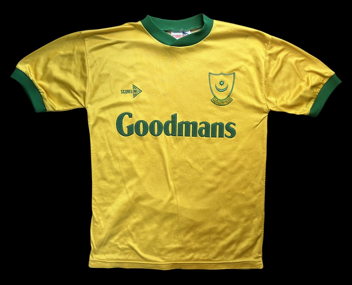 PompeyCards's tweet image. I managed to find my yellow Scoreline #Pompey replica away shirt last night. Trying to remember matches I went to when we wore this shirt – pretty sure Chelsea away in the League Cup but can't find any pics– I watched the game from The Shed with a Chelsea-supporting mate.