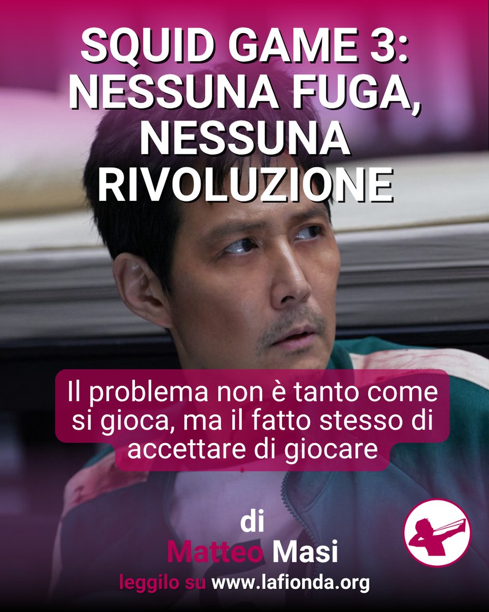 RivistaLaFionda's tweet image. Squid Game 3
❌ Niente rivoluzione.
❌ Nessuna via d’uscita.
✅ Solo la resa al gioco.
Il finale di stagione lascia una sola certezza: non si può spezzare il sistema, si può solo imparare a sopravvivere al suo interno.
📝 Leggi la recensione sul nostro sito…