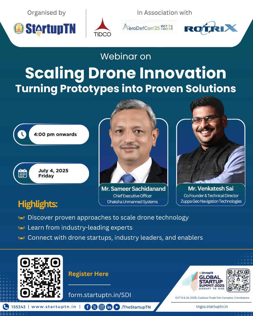 🚀 Scaling Drone Innovation: From Prototypes to Proven Solutions

Are you building the next generation of drone technology? Join us for an exclusive webinar exploring how startups can move beyond the prototype stage and scale their innovations for real-world impact.

🗓 Date: 4th