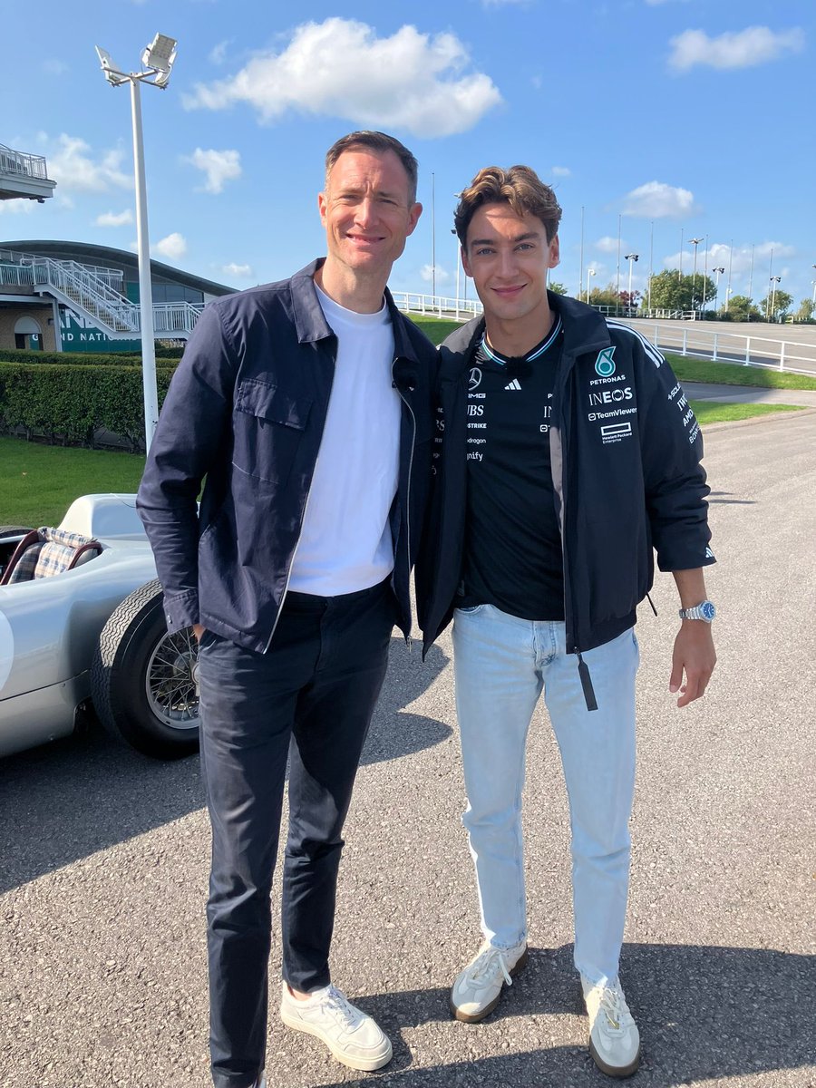 JohnWatsonSport's tweet image. Chatting 75 years of @F1 with @GeorgeRussell63 on @BBCBreakfast this morning ahead of this weekend’s British Grand Prix at Silverstone
#Formula1 @MercedesAMGF1