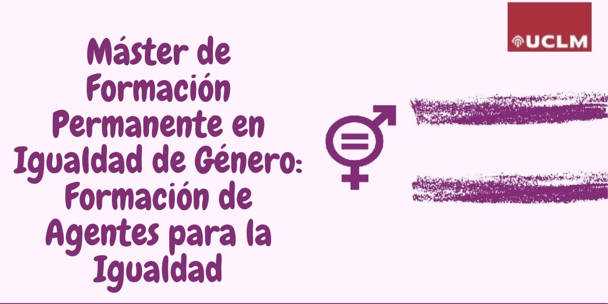 CEP_UCLM (@cep_uclm) on Twitter photo ✊ ¡Conviértete en agente del cambio social!
Especialízate en intervención con perspectiva de género y adquiere competencias para construir entornos más justos, igualitarios y sostenibles.
🔗 Descubre el programa completo 👉 bit.ly/43hjCUC
<a href="/uclm_es/">Universidad de Castilla-La Mancha</a> ✊ ¡Conviértete en agente del cambio social!
Especialízate en intervención con perspectiva de género y adquiere competencias para construir entornos más justos, igualitarios y sostenibles.
🔗 Descubre el programa completo 👉 bit.ly/43hjCUC
<a href="/uclm_es/">Universidad de Castilla-La Mancha</a>
