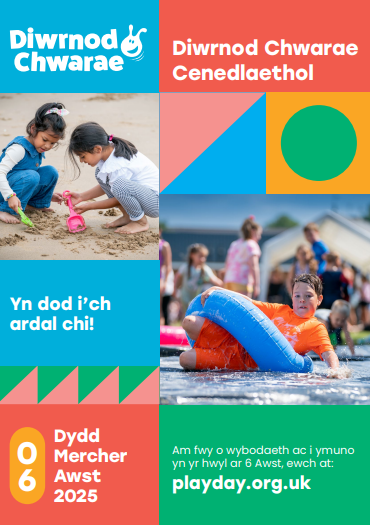 CoramPACEYCymru's tweet photo. PlayDay 2025 | Wednesday 6 August
The theme for this year’s Playday is Spaces for Play!

Diwrnod Chwarae 2025 | Dydd Mercher 6 Awst
Y thema eleni ar gyfer Diwrnod Chwarae ydy Mannau ar gyfer Chwarae!

https://t.co/BdotxU6dY2 https://t.co/ZOFtTziwhr