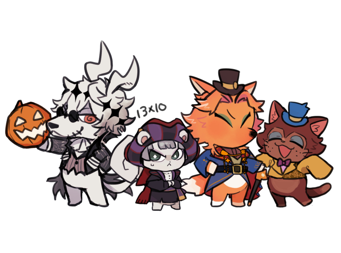 某森パロなハロウィン組　※ケモ化