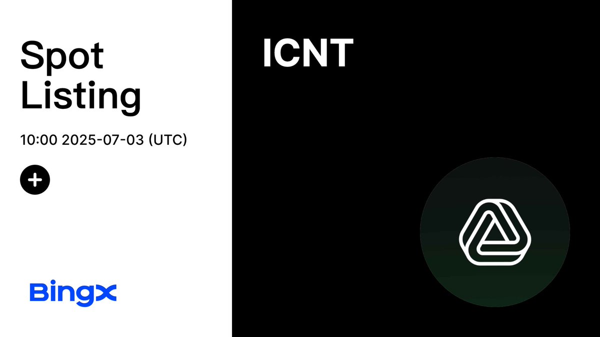 📢 Cloud Network Token (ICNT) na BingX Spot

Czas wpłaty: 2025-07-03, 04:00:00 (UTC)

Czas handlu: 2025-07-03, 10:00:00 (UTC)

icn.global
x.com/ICN_Protocol

Impossible Cloud Network (ICN) to zdecentralizowane podejście do infrastruktury chmury, zapewniające